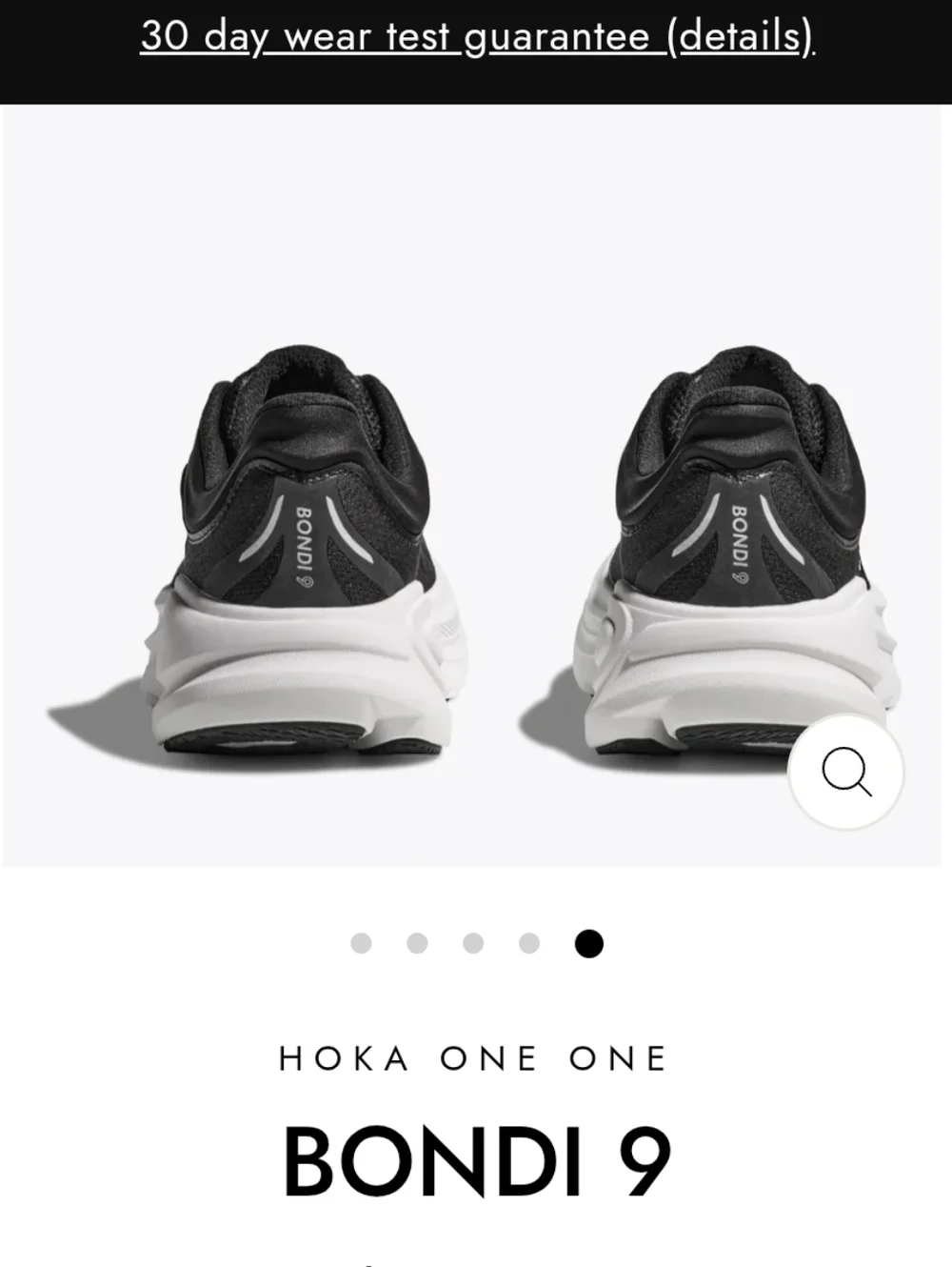 Hoka Bondi 9 Women’s 9B Black & White Runners Shoe - Picture 6 of 10